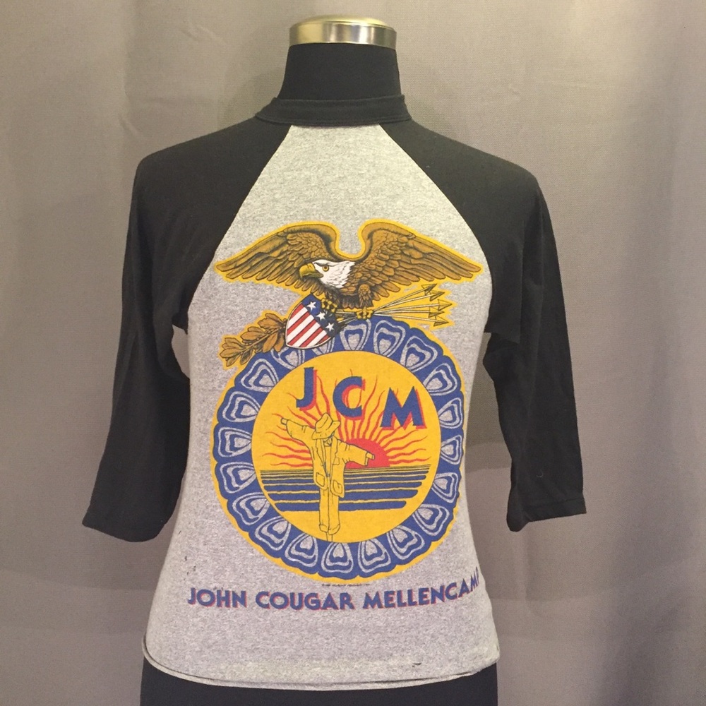 Vintage John Cougar Mellancamp Shirt 1986 Concert